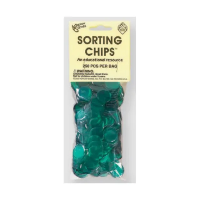 Koplow Dice Accessory Sorting Chips - Green (250) New