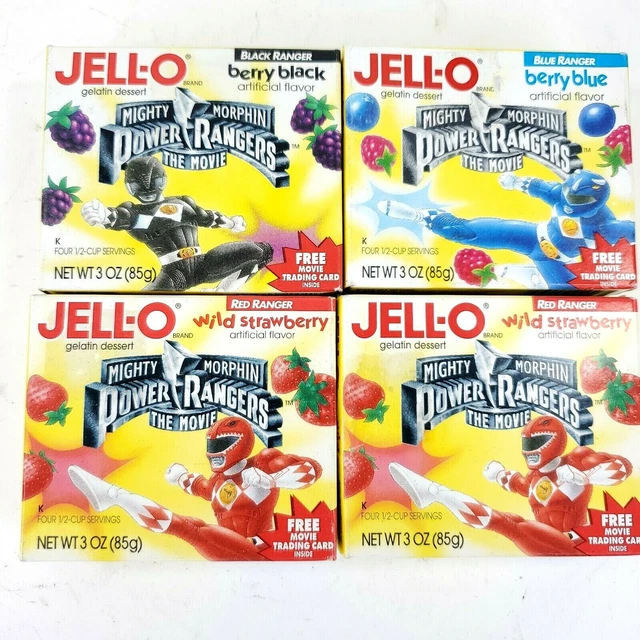 4 MIGHTY MORPHIN Power Rangers the Movie Jello Box & Trading Cards 1995 ...