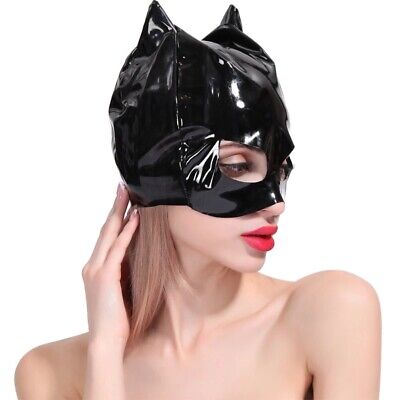 Sexy Cute Cat Mask for Women PVC Leather Half Face Costume Masquerade Halloween