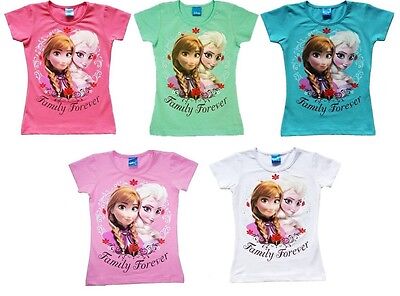Frozen Il Regno Di Ghiaccio Elsa E Anna  Disney Maglietta T-Shirt Manica Corta