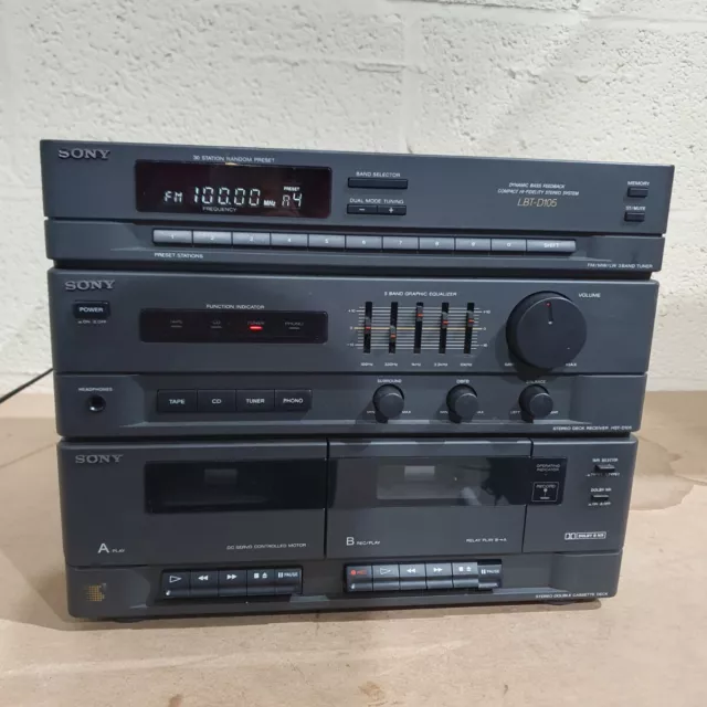 SONY HSTD105 DYNAMIC Bass Feedback Compact HiFidelity Stereo Deck