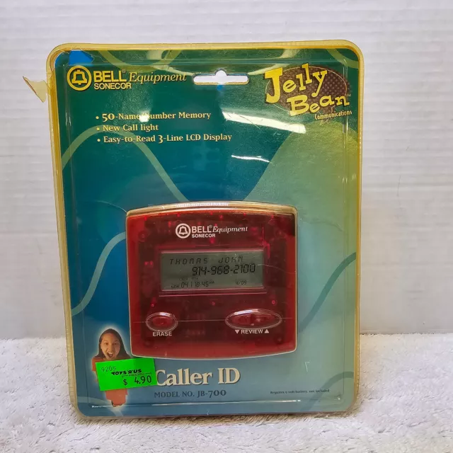 Bell Equipment Sonecor JB 700 Caller-ID NEW SEALED RED CLEAR 2000s TOYS R US NOS