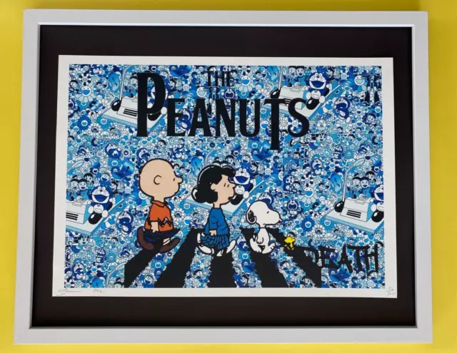 Death NYC Large Framed 16x20in Pop Art Graffiti COA The Peanuts Schultz Murakami