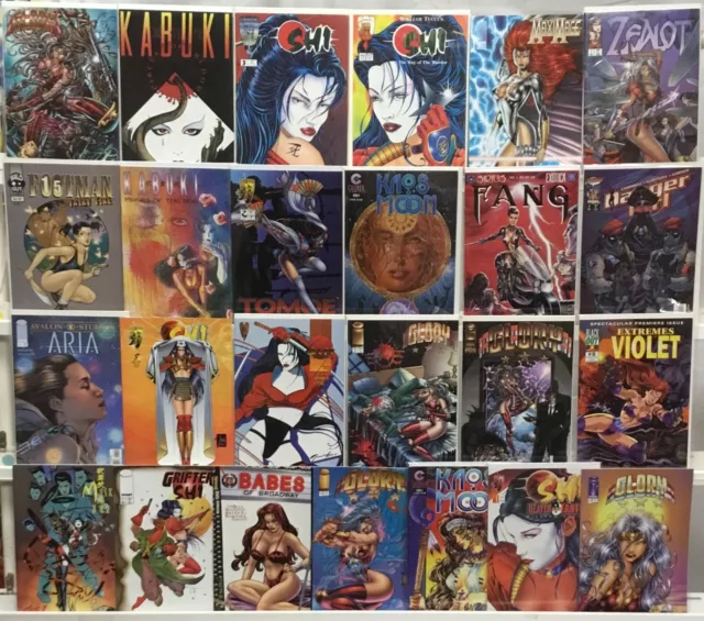 Bad Girl Comic Book Lot of 25 Issues - Shi, Glory, Aria, Fang Ext.