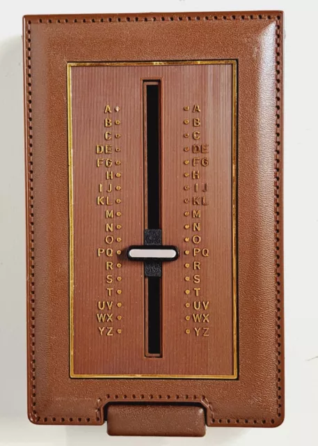 Telephone Address Index Flip Cover Office Home Desk Retro Style Brown Vintage