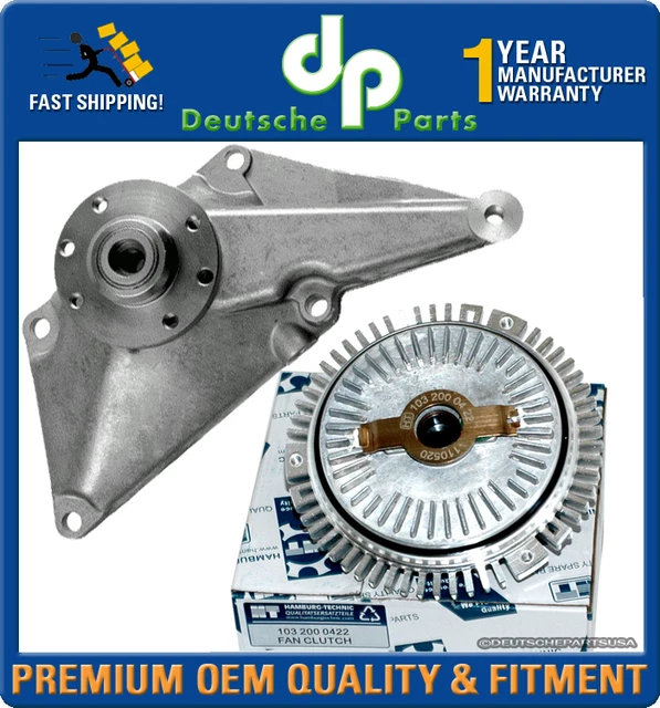 MERCEDES W124 W126 260 300 Radiator Fan Clutch & Fan Bearing Bracket