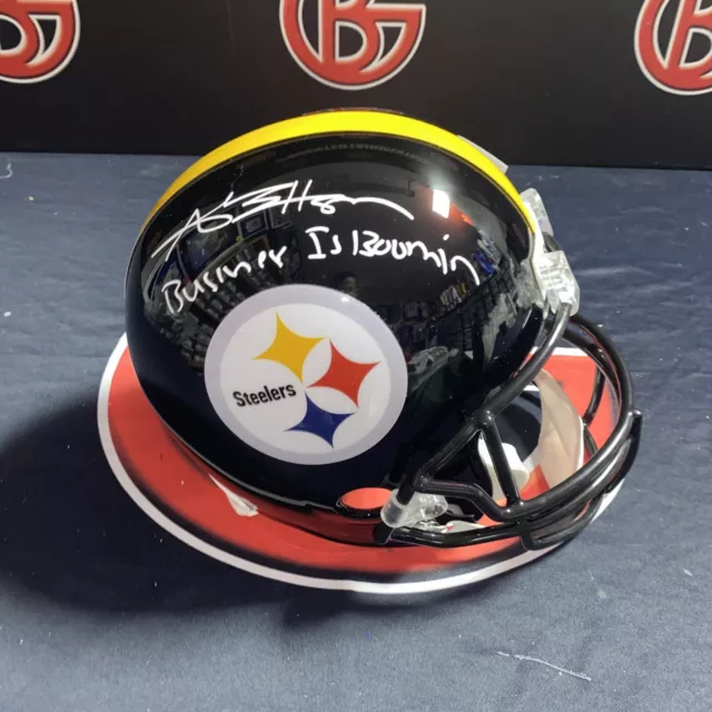 Antonio Brown Autographed Pittsburgh Steelers Replica Helmet JSA Boomin Signed