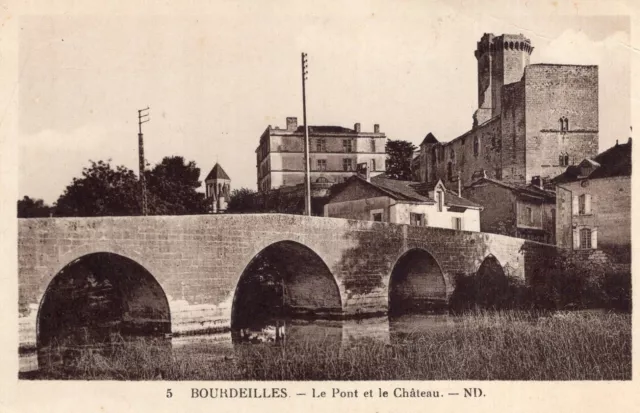 *6655 cpa 24 Bourdeilles - le Pont et le château