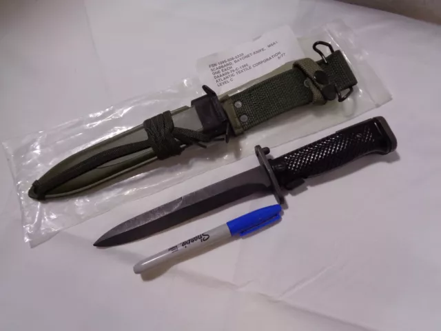 Original US M5A1 M1 Garand Mil Par Col Bayonet With US M8A1 With Scabbard