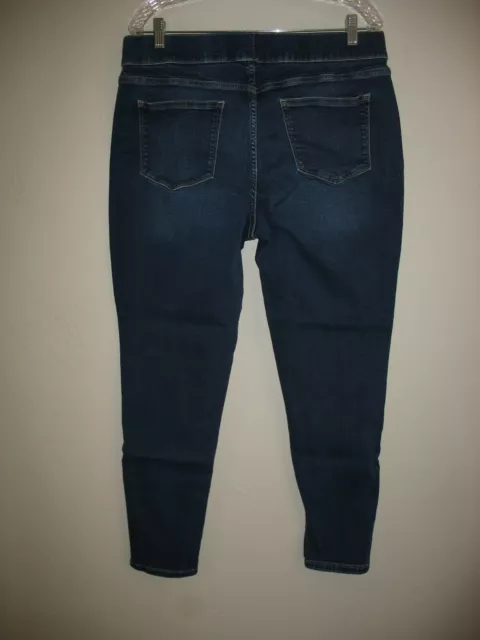 St Johns Bay Jegging Sz 18 Dark Denim Pull On Blue Jeans Womens Elastic Waist 3