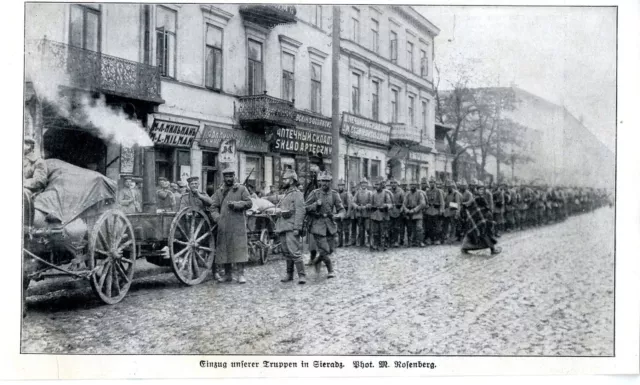 Einzug der deutschen Truppen in Sieradz Polen c.1915