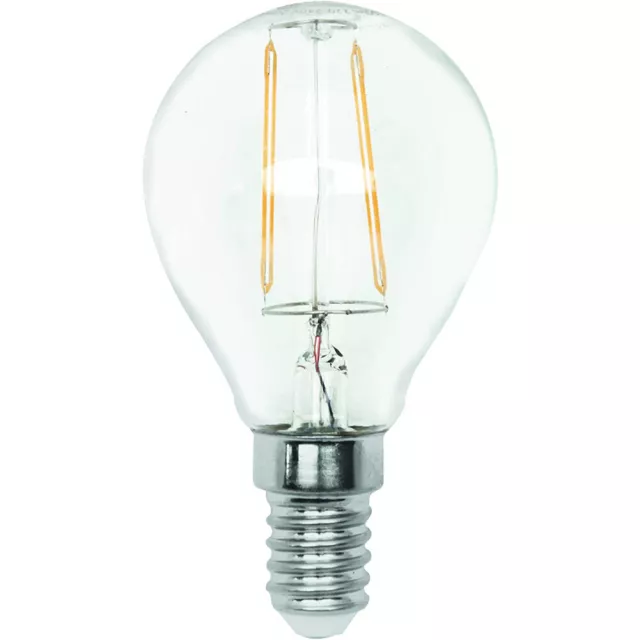 LightMe LED Filament Leuchtmittel Tropfen 2W = 25W E14 klar 250lm warmweiß 2700K