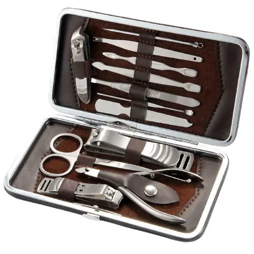 12 Pieces Manicure Pedicure Nail Care Set Cutter Clippers Tool Kit For Women Men