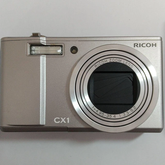Ricoh CX1 9.21MP Digital Camera Silver zoom Tested Working
