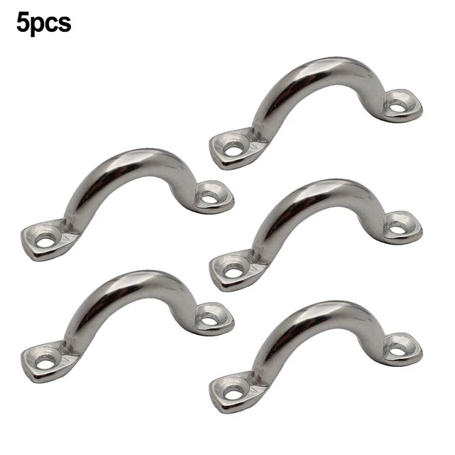 5pc Stainless Steel Pad Eye Strap For Boat Door Handle Pull Door Hardware Knob