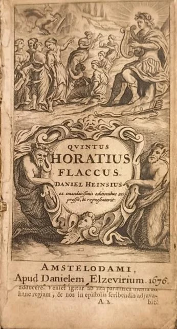 ORAZIO FLACCO Quinto. QUINTUS HORATIUS FLACCUS. Amstelodami, Elzevirium, 1676