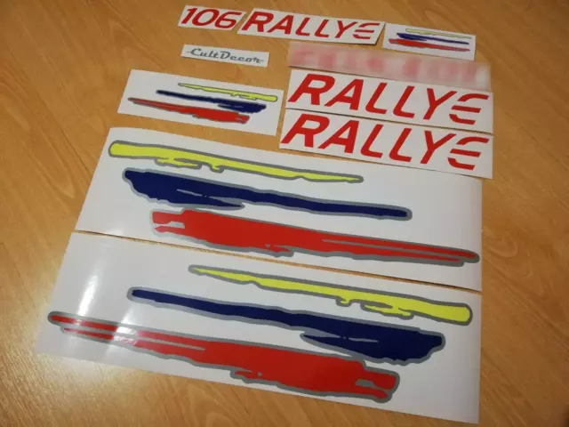 106 Rallye S2 - Fits Peugeot - Reproduction Decal Sticker Kit