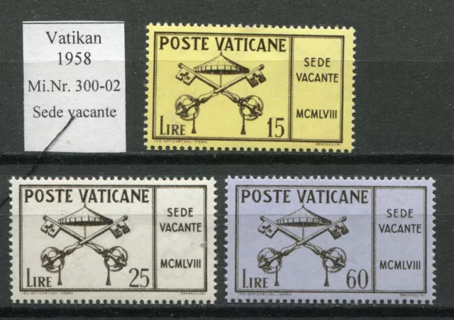 Vatikan  - MiNr 300-02 - Sede Vacante - postfrisch