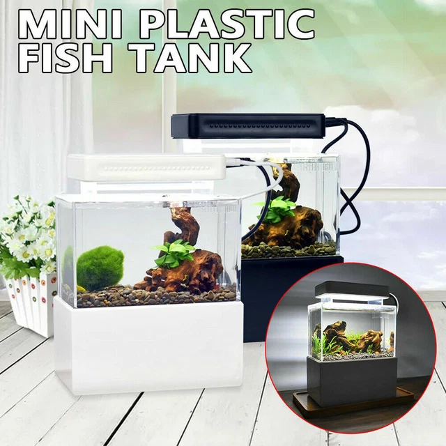 Pro Desktop Mini Fish Tank Aquarium Water Filtration Led Light Home Decor