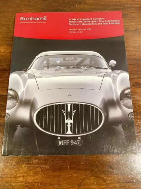 Bonhams Auction Catalogue Classic Cars Vintage Cars Maserati Benz Bentley Roll