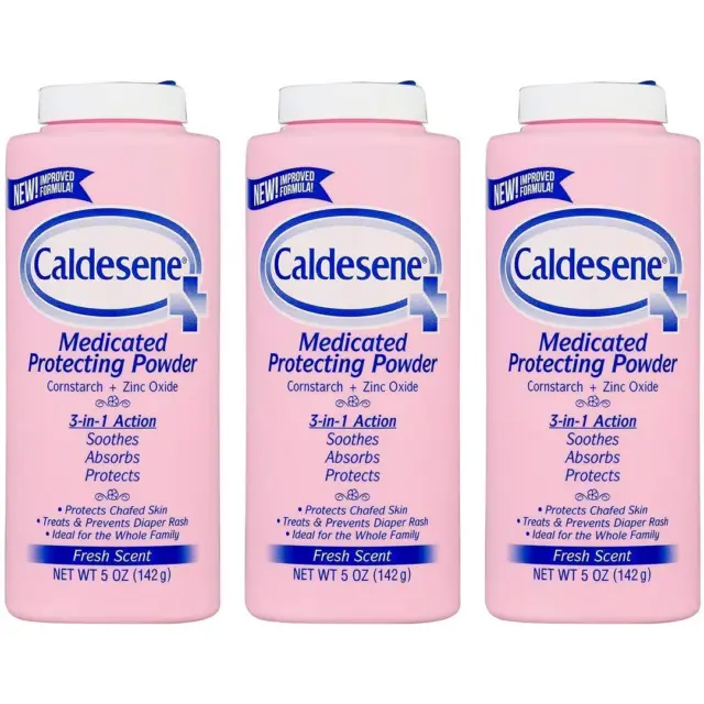 Caldesene Medicated Protecting Powder with Zinc Oxide & Cornstarch-Talc Free, 5