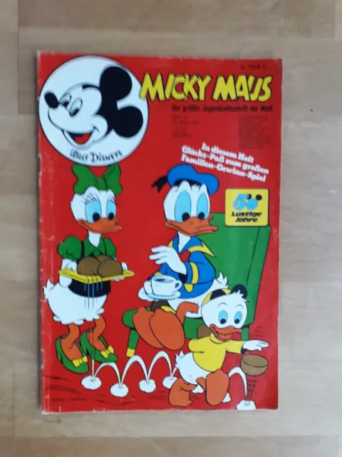 Comic Micky Maus  1973  Heft Nr.  15  mit Glücks-Paß + Dinky Toys Werbung