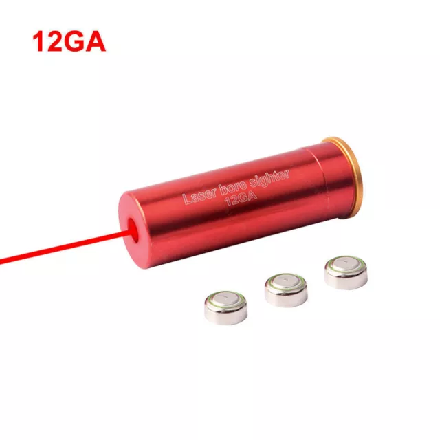 12 Gauge Shotgun Laser Cartridge Boresighter Bore Sighter Red Dot Sight 12 GA UK 3