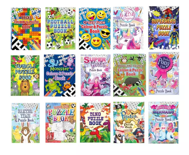 KIDS PUZZLE BOOKS A6 Colouring Activity Children