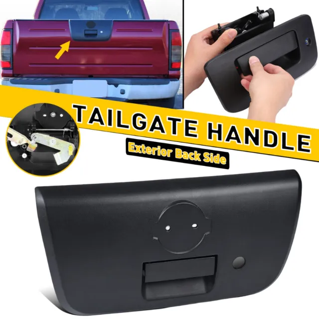 For 01-2004 Nissan Frontier Textured Tailgate Rear Door Handle W/Latch & Keyhole