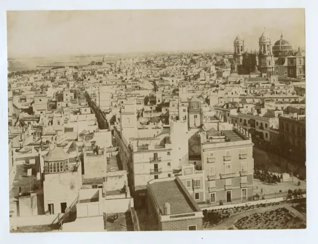 Panorama Of Cadiz Spain c1890s Photo