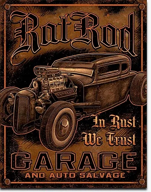 Schild USA Hot Rod Auto Poster classic US-Car 30 x 40 cm Oldtimer Werkstatt *653