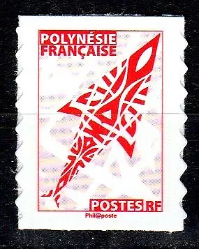 Timbre Polynésie 2016 Emblème rouge (nouveau tirage)