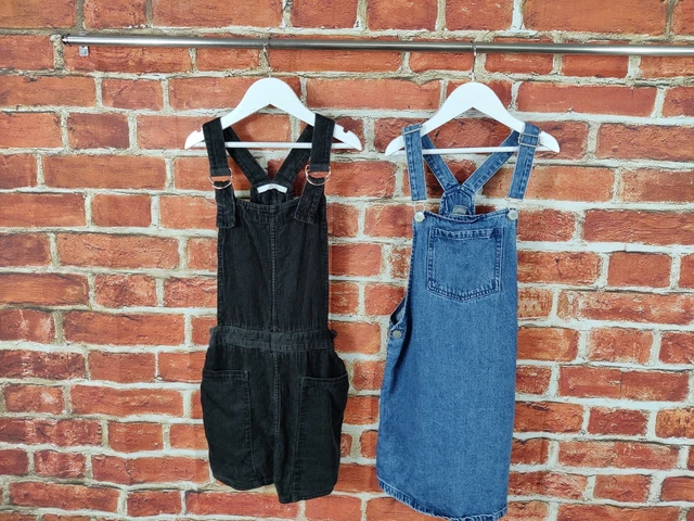 Girls Bundle Age 10-11 Years M&S Next Pinafore Dress Set Denim Corduroy 146Cm