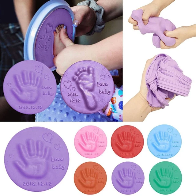 Keepsake Footprint Mud Clay Fluffy Newborn Baby Handprint Plasticine Learning