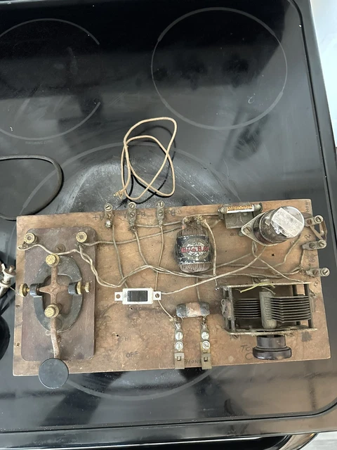 Early Telegraph Key  With Tube / Condenser - MUST SEE !!