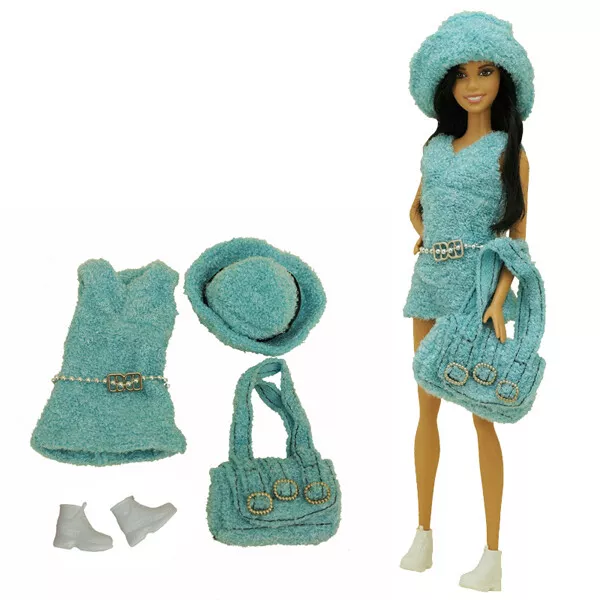 Fashion Doll Clothing Set For 11.5" 1/6 Doll Dolls Outfits Shoes Bag Necklace