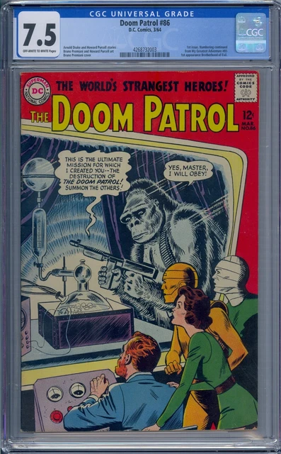 Doom Patrol #86 Cgc 7.5 1St Brotherhood Of Evil Bruno Premiani