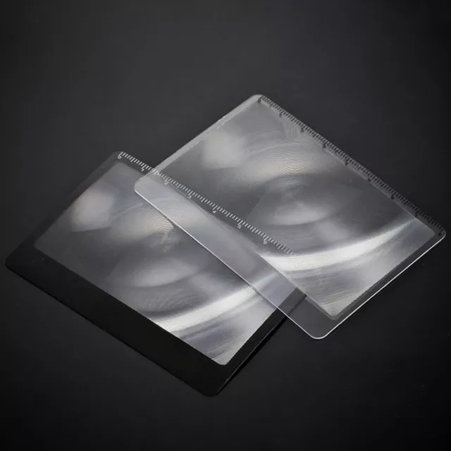 10Pcs Portable Credit Card 3X Magnifier Ultra-thin Wallet Magnifying Magnific-at