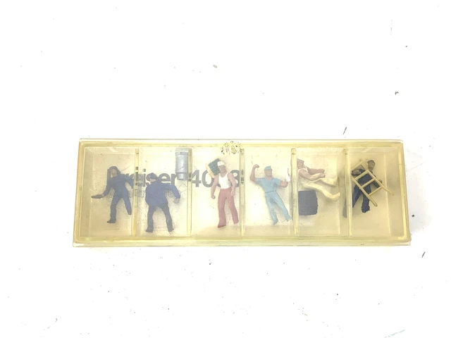 Preiser 1/87 Th – Pr10030 – Arbeiter-Figuren Für Modelleisenbahn H0 – Verschiedene Posen, Für Modellbauer Ab 14 Jahren