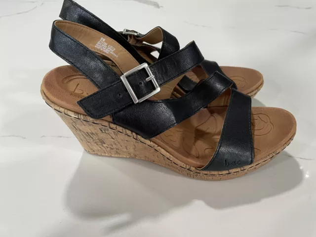 BOC Black Schirra Strappy Wedge Sandal size 9M New