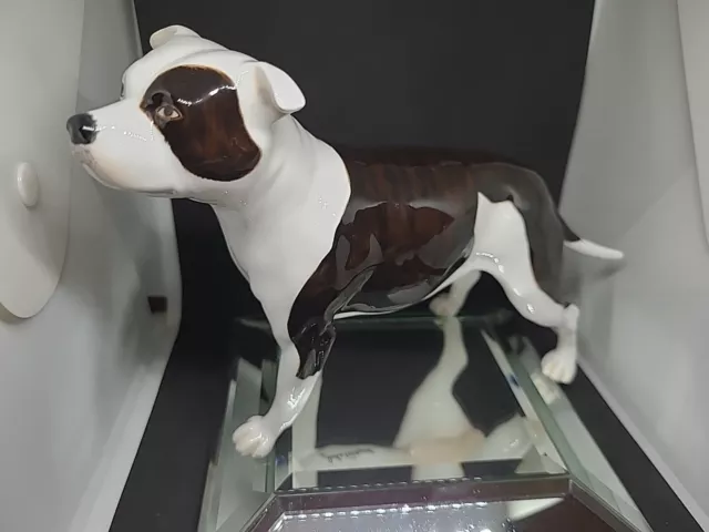 John Beswick Collectors Dog Figurine - Black & White Staffordshire Bull Terrier 3