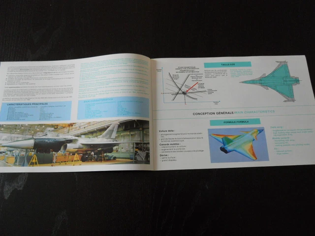 Dassault Rafale Prototype DASSAULT AVIATION RAFALE 001 prototype brochure catalogue éd. 05/1985 ...