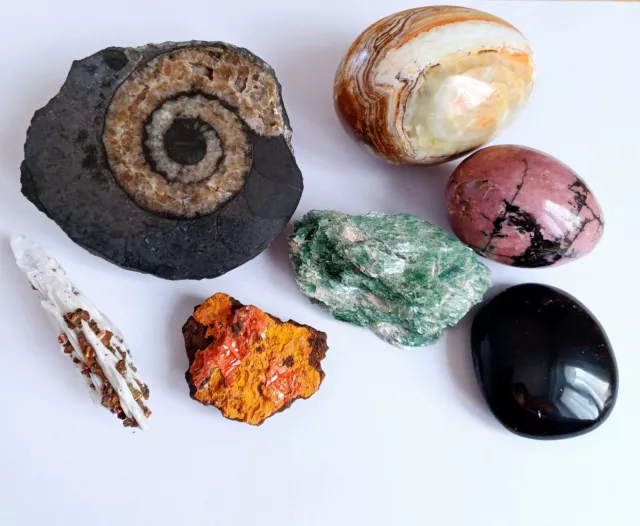 Mineralien Sammlung Konvolut, 7 Steine
