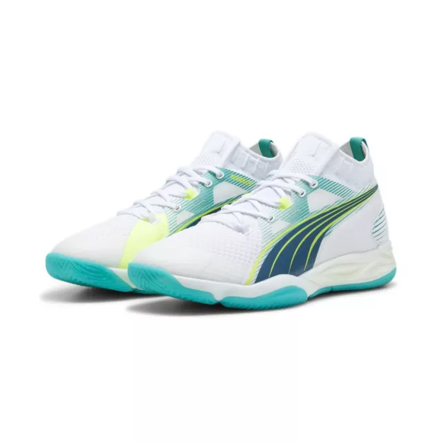 Puma Eliminate Nitro SQD Handballschuhe Herren weiß ocean tropic lime