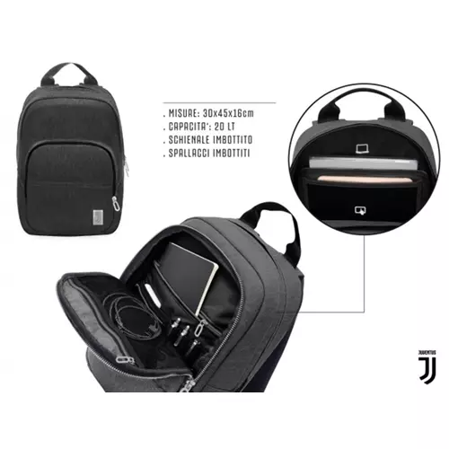 Fc Juventus Backpack Business Zaino Zainetto Con Porta Pc Prodotto Ufficiale