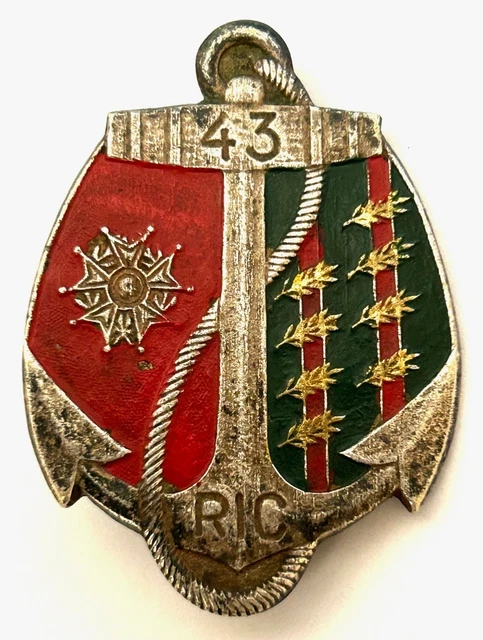 Réduction De Drapeau Du 14e Régiment D'infanterie - Sur Socle JY Segalen - Objet Militaire Vintage - Occasion
