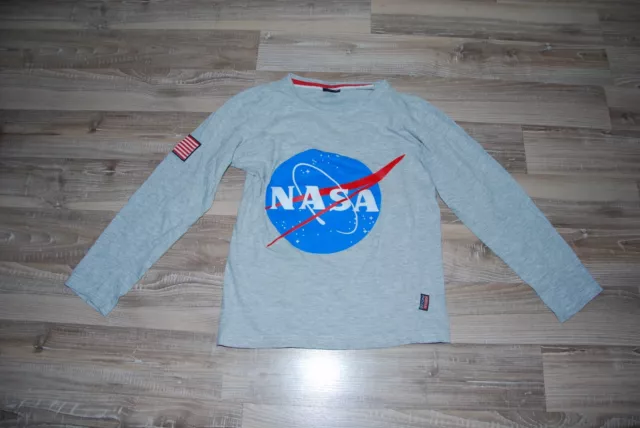 t-shirt manches longues gris garçon nasa 10 ans