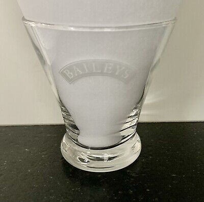 Baileys Irish Cream Large Flared Rocks Style Glass w- Frosted Advertising Logo