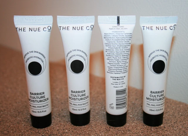 4 x The Nue Co Barrier Culture moisturizer 0.5oz / 15mL each Travel size = 2 oz
