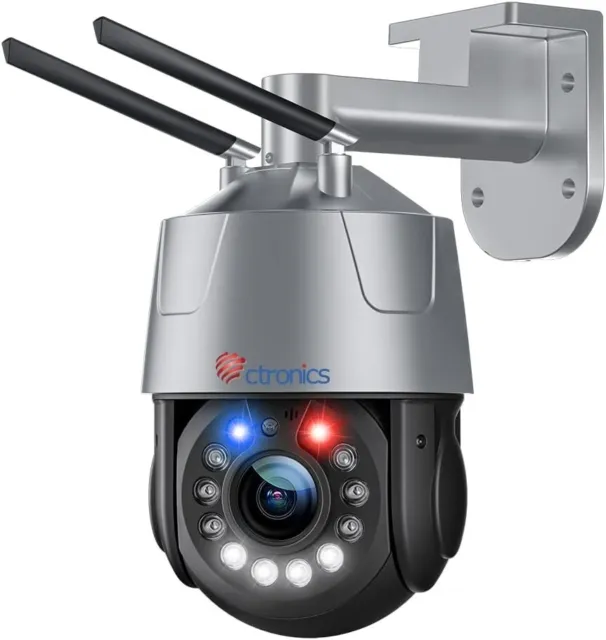 ctronics 30X Optischer Zoom Überwachungskamera Aussen, 5MP PTZ WLAN Dome IP Kame
